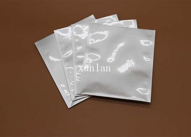 Flacher Reißverschluss/behandeln Aluminiumfolie-Taschen, wasserdichte silberne Folien-Taschen