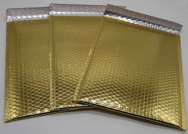 Goldglanz-füllten metallische Blasen-Oberflächenwerbungen 6*9 Blasen-Taschen 2 versiegelnde Seiten auf