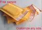 Gelbe Kraftpapier-Postsendung schlägt selbstklebende Robbe Logo Printing Available ein